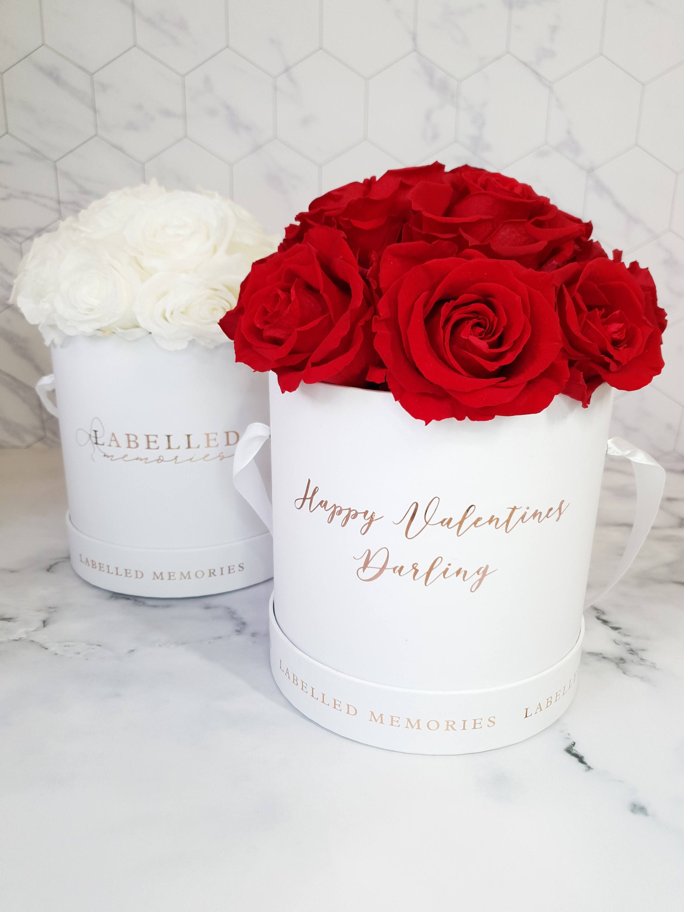 Personalised Lasting Rose Box with Gift bag Etsy