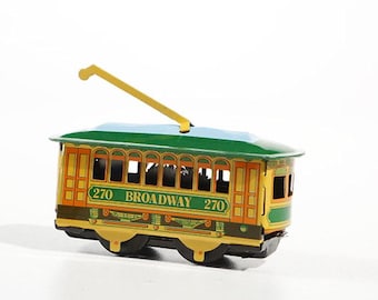 Blikken speelgoed speelgoedje voor kleine tram