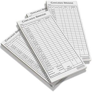 Chicago Bridge Score Pads / Cartões de pontuação (4 blocos)