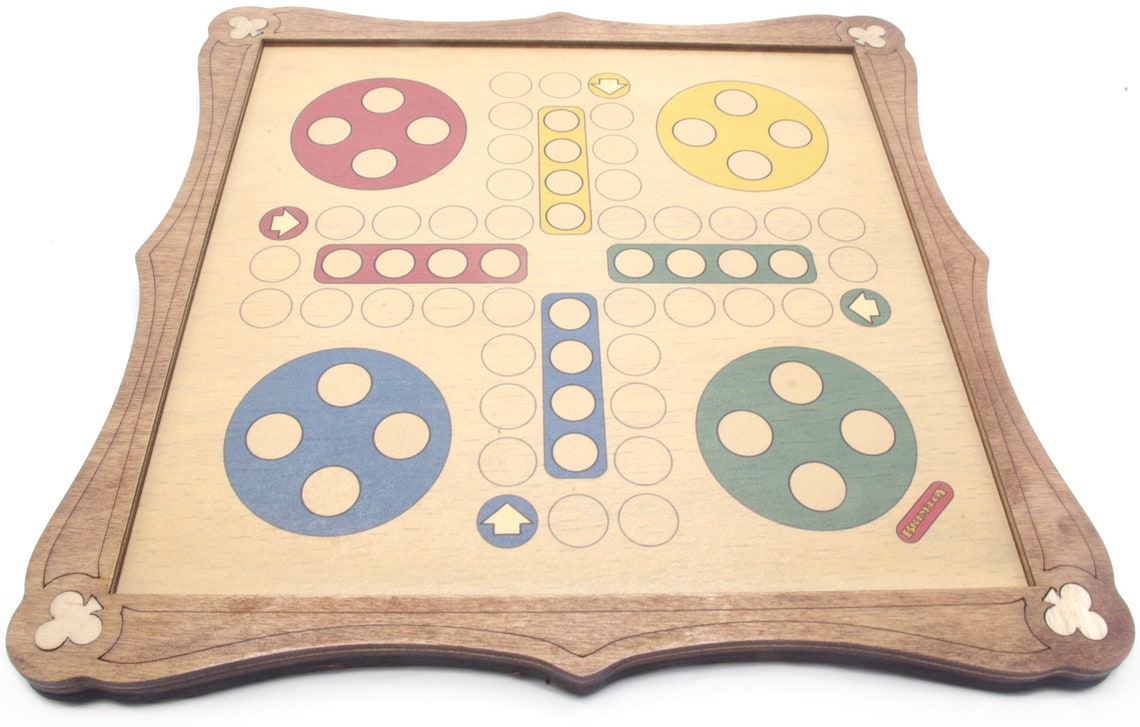 Brimtoy Ludo Traditional Wooden Board Game Etsy
