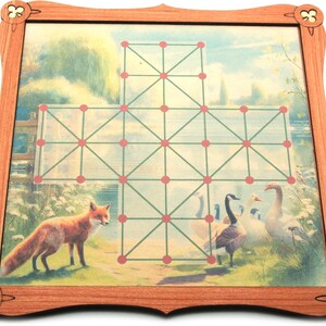Brimtoy Fox & Geese Traditional Wooden Board Game