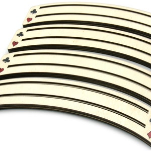 Brimtoy 4 x Kleine Spielkartenhalter aus Holz - Neues Design