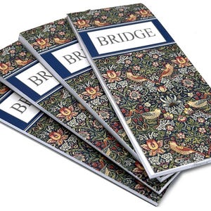 Deluxe Bridgekort - William Morris Bridge-poängblock 4-pack