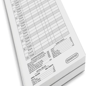Libretas de puntuación/tarjetas de puntuación para canasta (paquete doble)