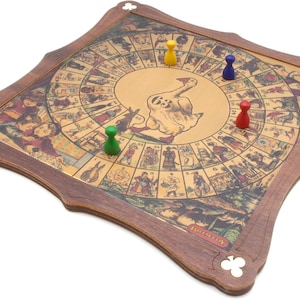 Game Of Goose, Traditional Wooden Board Game