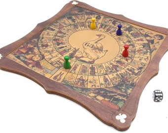 Game Of Goose, Traditional Wooden Board Game