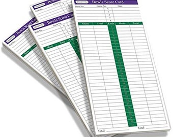 Bowls / Bowling Score Pads / Scoring Cards (4 Pads)