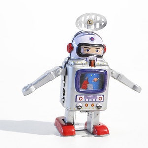 Fliegender Roboter Blechspielzeug