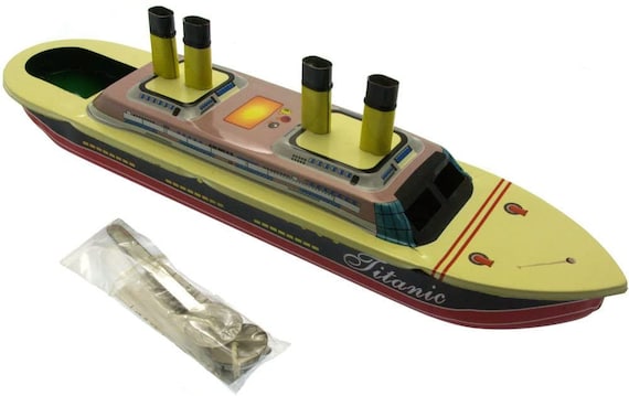 Titanic Pop pop Candle Boat Replica Tin Toy Etsy