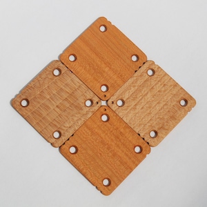 Cartes de tissage, set de 20 pièces, 5,5 cm, 2 mm d'épaisseur