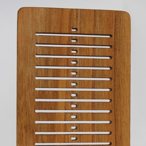 Peine cruzado, lizo 6 ppp, 16 cm/31 hilos, madera contrachapada.