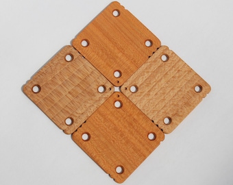 Weaving cards, set of 20 pieces, 5.5 cm, 2 mm thick