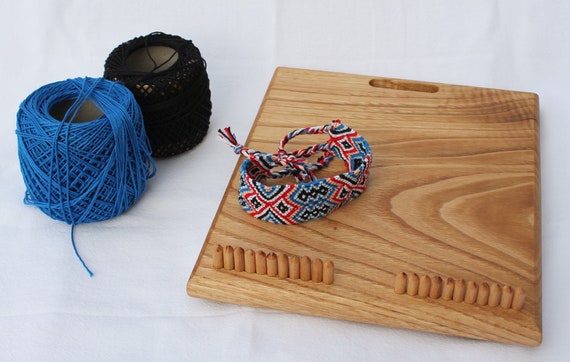 Étoiles à Nouer En Bois - 4 Pièces Pour Créer Des Bracelets Tressés DIY - Disque à Tisser Avec 8 Encoches - Parfait Pour Le Tissage De Perles