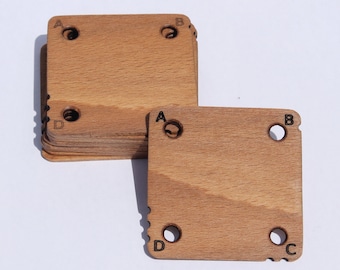 Woven tablets, 10 pieces, 5.5 cm, 2 mm thick