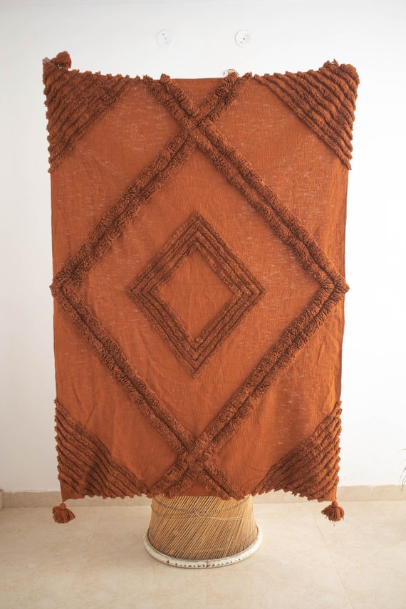 Throw blanket burnt orange hotsell