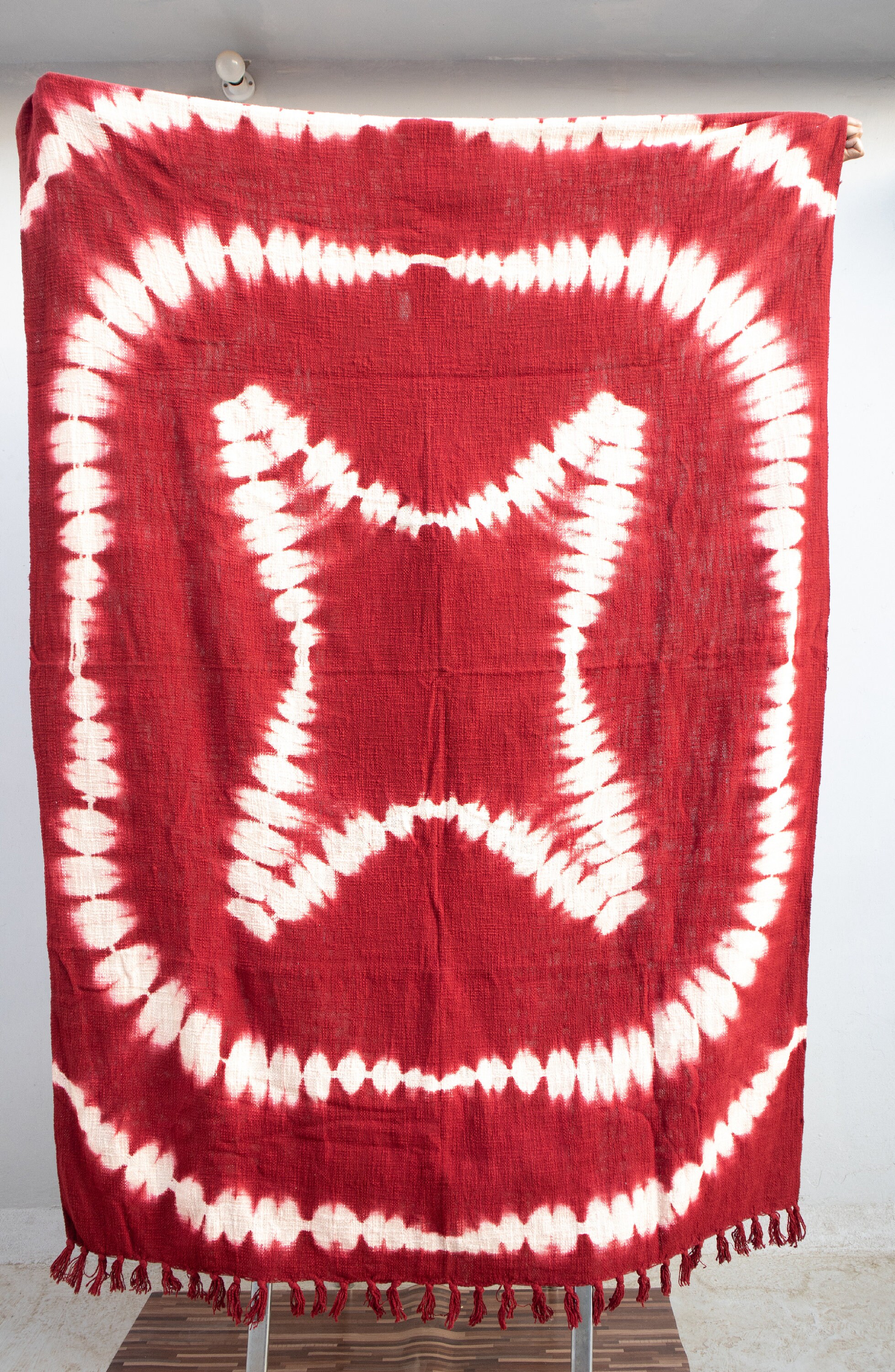 Burgundy throw blanket with fringe hotsell