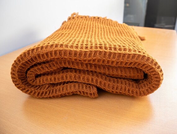 Rust Waffle Blanket Rust Waffle Blanket