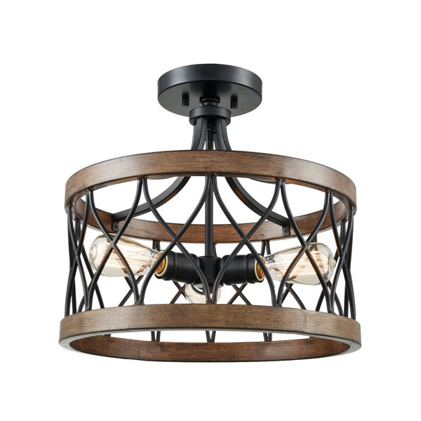 Rustic Ceiling Light Etsy