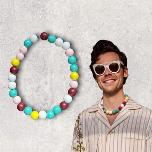 HARRY STYLES INSPIRED Bubblegum Bead Necklace Funky Fun Etsy