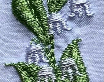 Lily of the valley bookmark embroidery