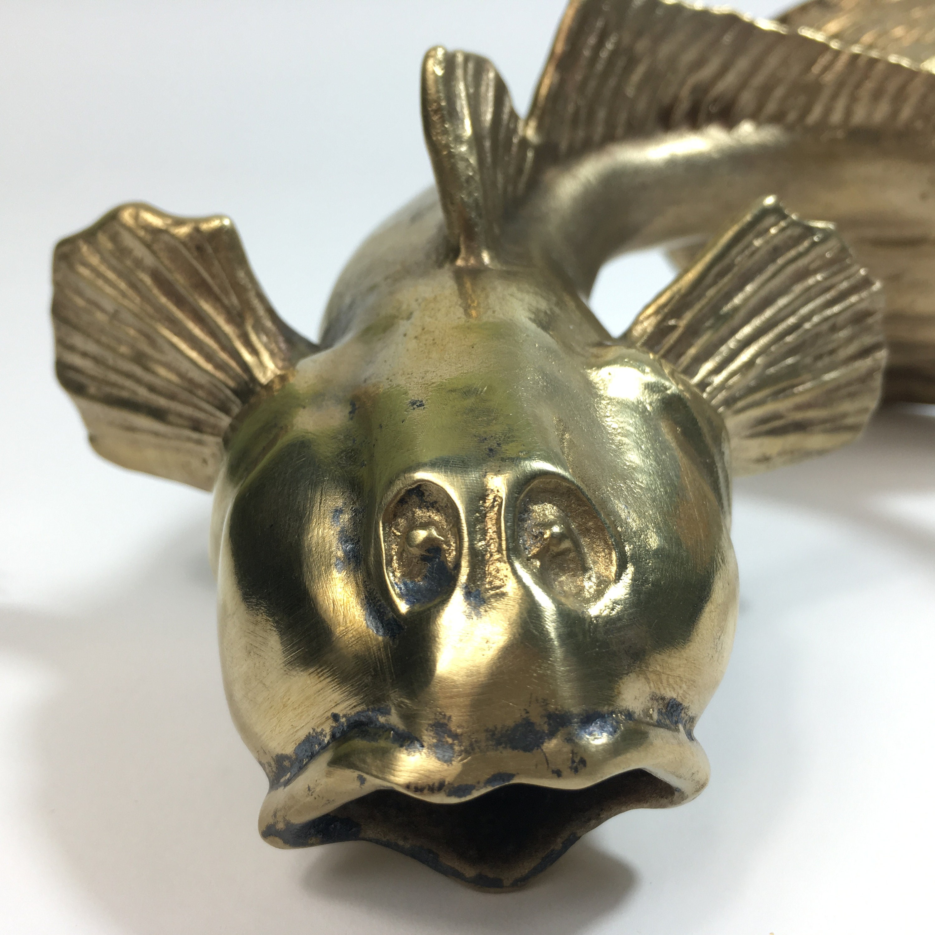 Goldfish Vintage Bronze Statuette estatuilla de bronce con Etsy