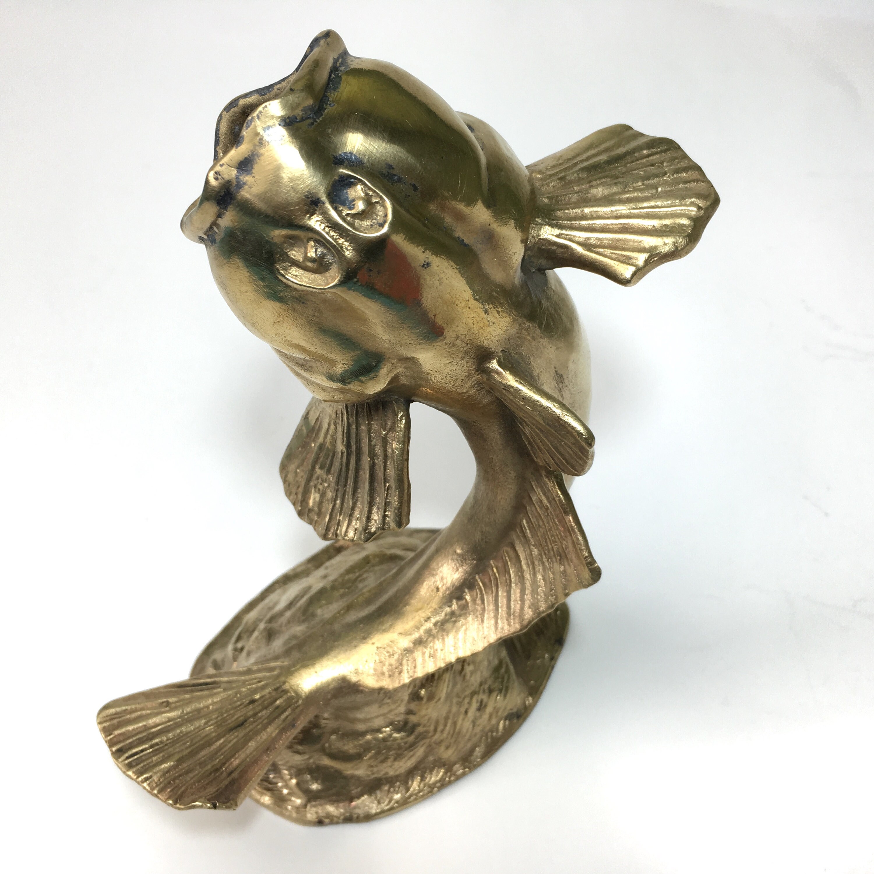Goldfish Vintage Bronze Statuette estatuilla de bronce con Etsy
