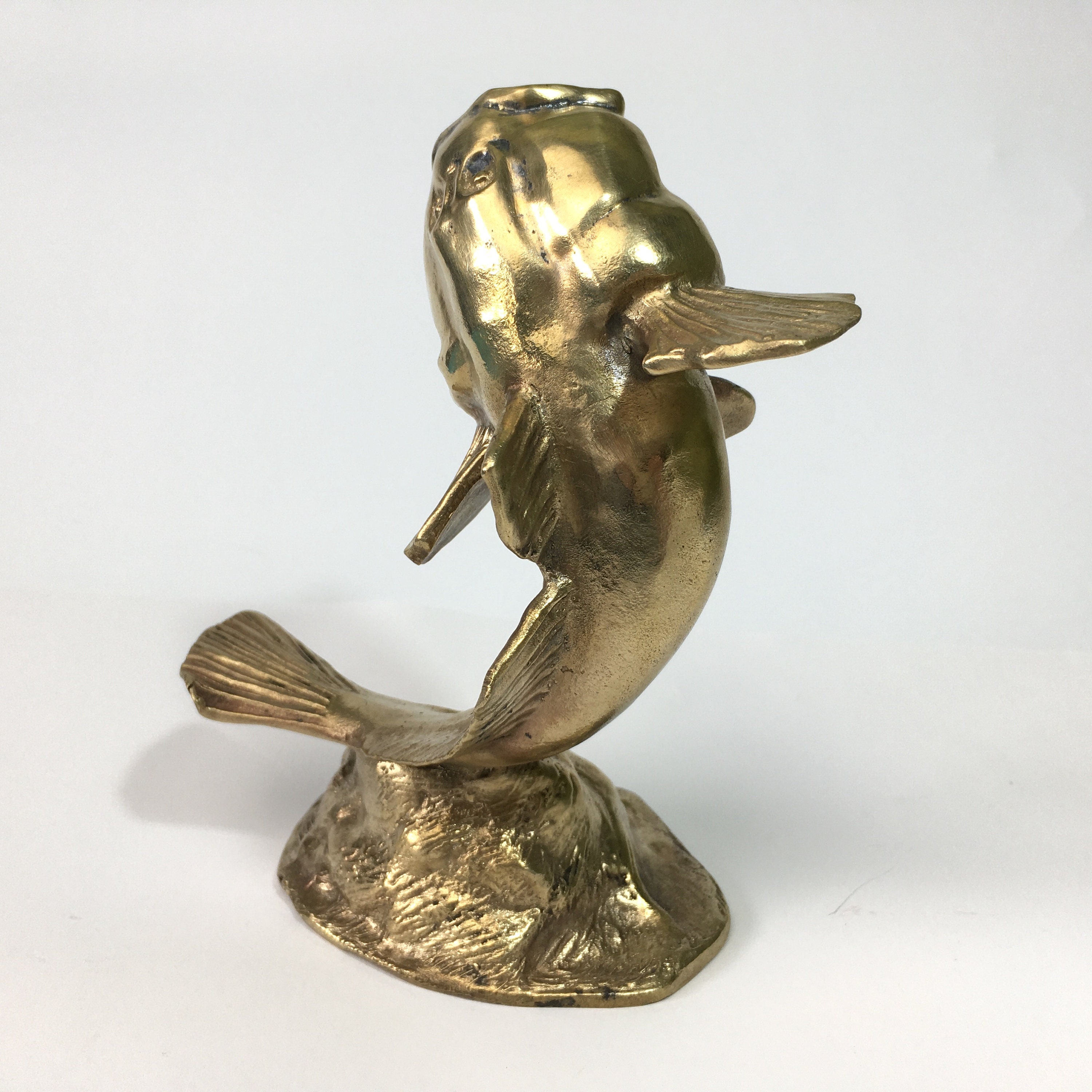 Goldfish Vintage Bronze Statuette estatuilla de bronce con Etsy