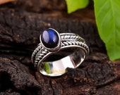 Sapphire Ring, Spinner Ring, Worry Ring, Gemstone Ring, 925 Silver Ring, Promise Ring, Natural Sapphire, September Birthstone, Unisex Ring