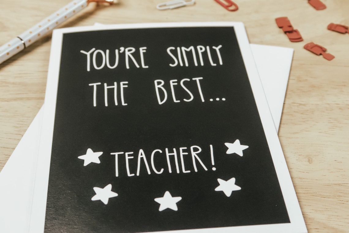Simply the Best Teacher Appreciation Card digital download Etsy Simply the Best Teacher Appreciation Card digital download Etsy