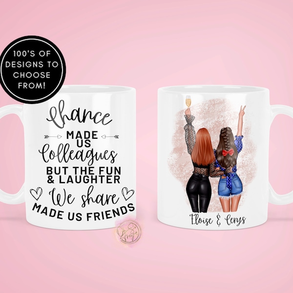 Personalised Ceramic Colleague Quote Mug  - Personalised Gift for Colleague, Bestie, BFF, Best Friend, Friend etc