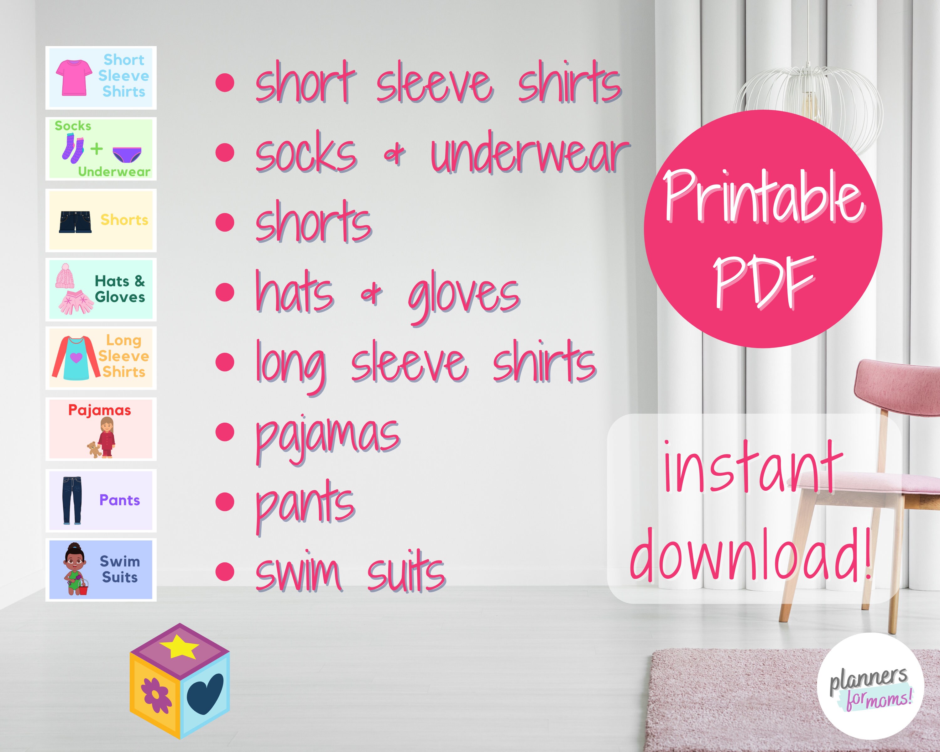 Printable Girls Dresser Labels | Etsy