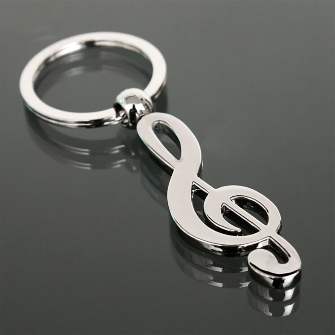 Treble Clef Music Note Keyring/keychain Etsy