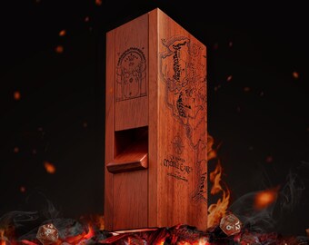 Dice Tower, Dice Tray, Dungeons and Dragons, Wood Dice tower, Magnetic Tower, DND, Dice, Roleplaying Game