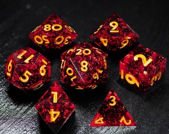 D&D Dice, Dice, Dungeons and Dragons Dice Set, Dice Set, D20, DND, Dice box, Sharp edge dice