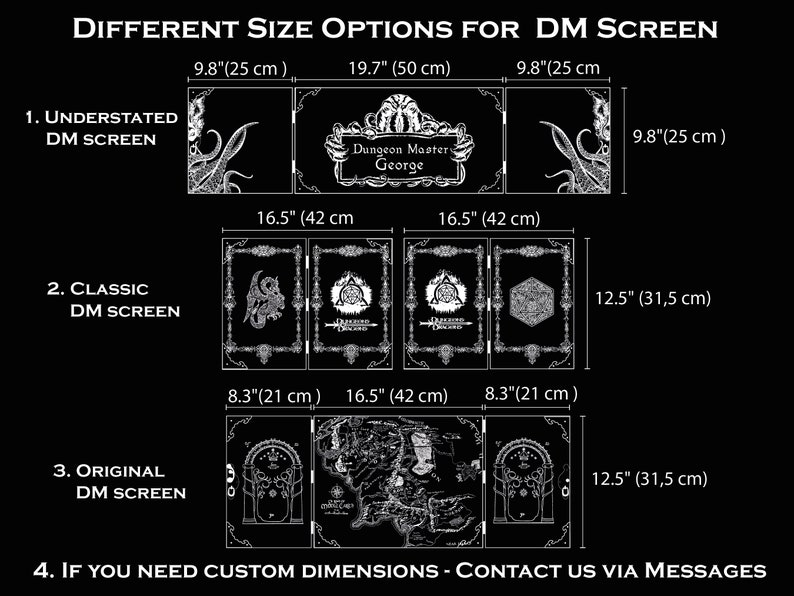 Personalized Dungeon Master Screen, Dungeons and Dragons, DM screen, DND, Game Master Screen, image 7