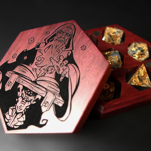 Personalized Dice Box, Dice, Dice tray, DND, Dungeons and dragons, Dnd dice set, Custom dice box, Dungeon Master, Dnd gifts