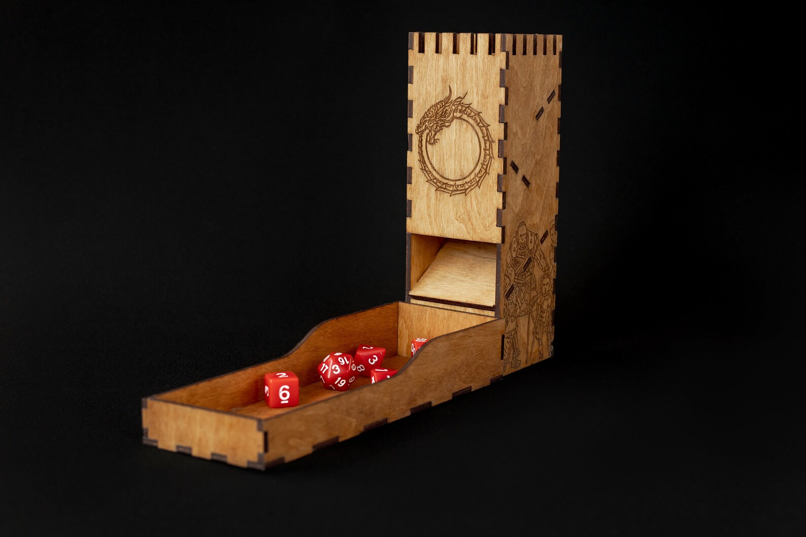 Dungeons and Dragons Dice Tower Dice Tray Plywood Dnd Etsy