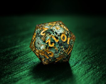 Dice Set, Zombie, Dead Caesar, Necromancer, Apocalypse, skull, Dungeons and Dragons, Handmade Dice, Dice, D20, DND,  Sharp edge dice