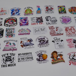 Sarcastic Quotes 3 Stickers: Funny Adult Humor, Laptop Decals image 6