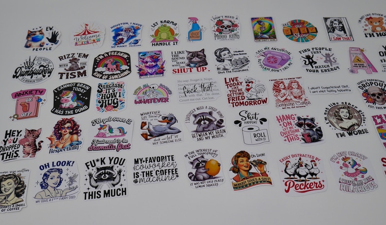 Sarcastic Quotes 3 Stickers: Funny Adult Humor, Laptop Decals image 6