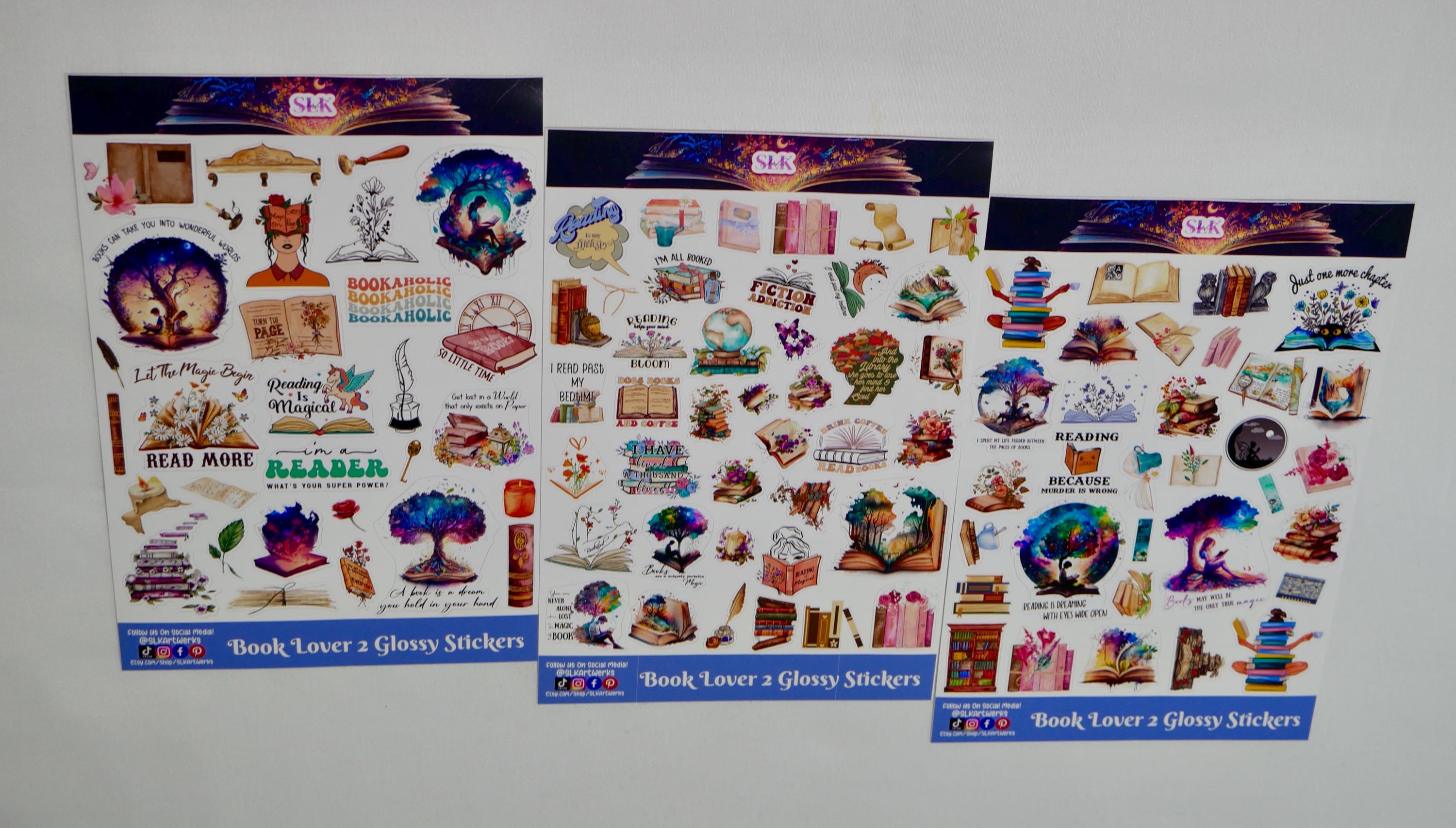 Book Lover Sticker Pack: Waterproof Vinyl Stickers (50 or 100 Count) - Etsy
