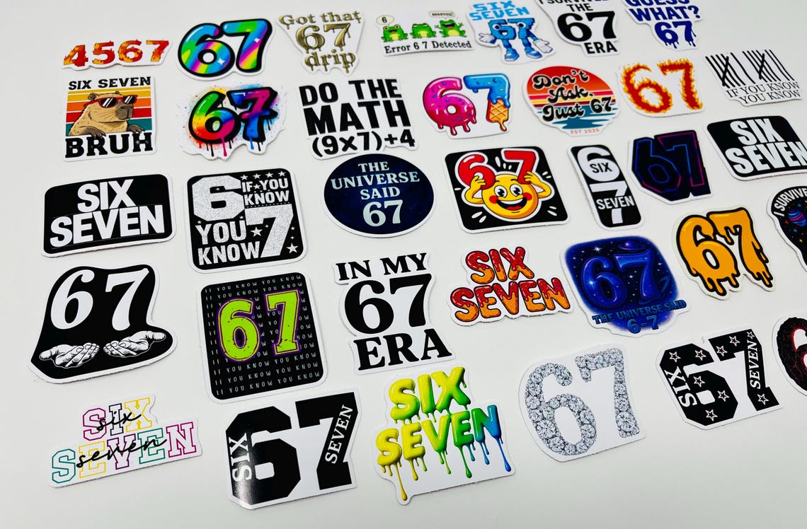 67 Sticker Pack 2 | Funny Meme Stickers | Funny 67 Pack | Six Seven ...