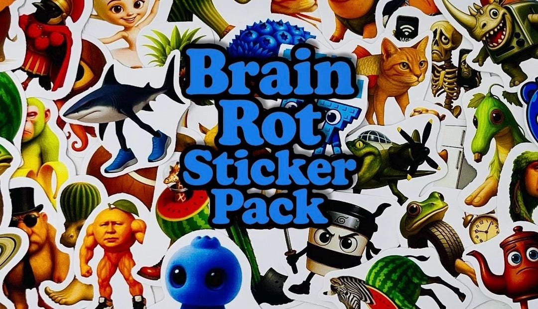 Brainrot Sticker Pack | Viral Meme Chaos Stickers | Gen Alpha ...