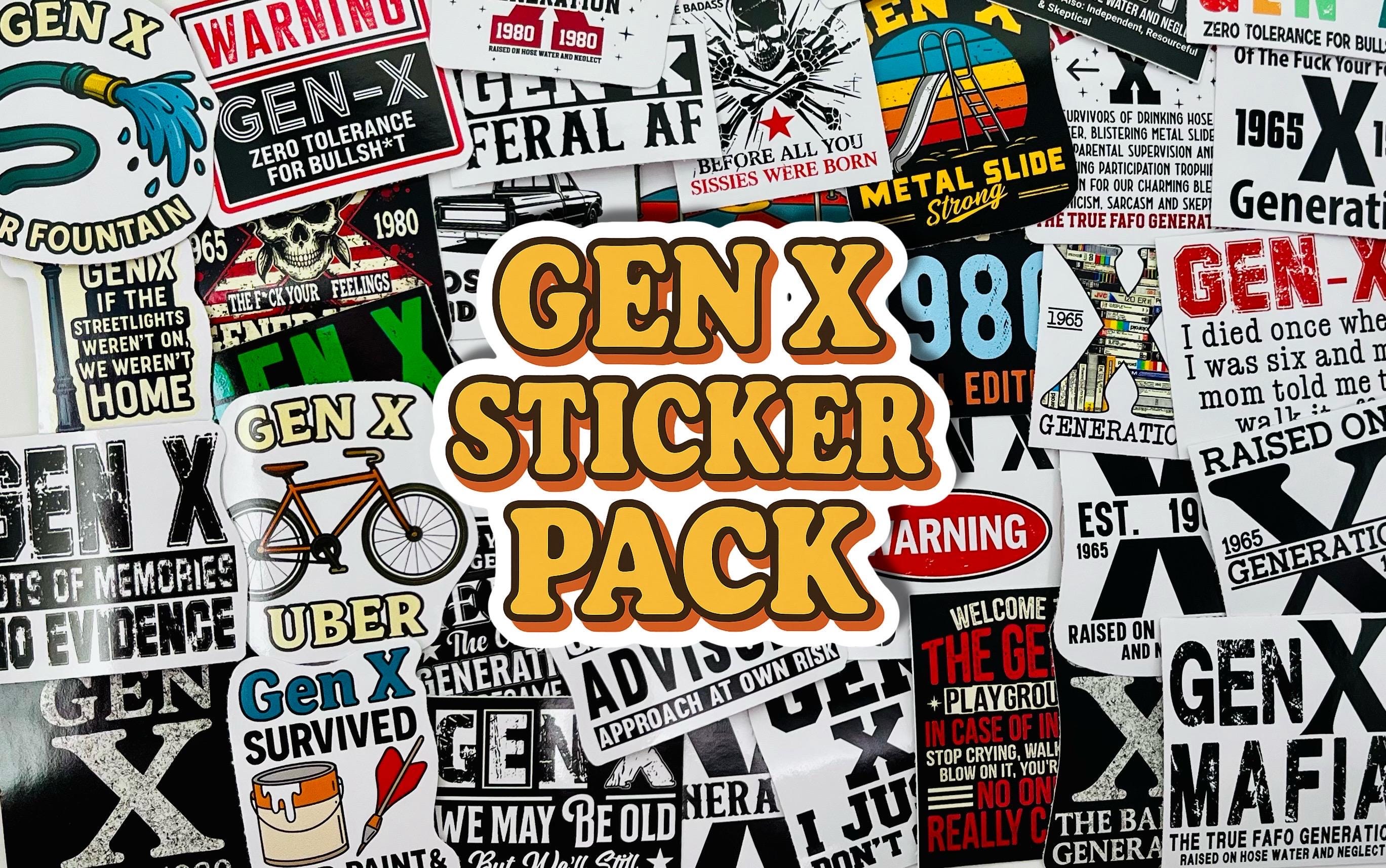 Gen X Sticker Pack | Retro 80s 90s Nostalgia Stickers | Funny Gen X ...