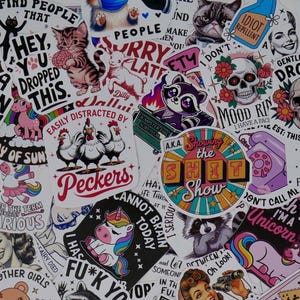 Sarcastic Quotes 3 Stickers: Funny Adult Humor, Laptop Decals image 5