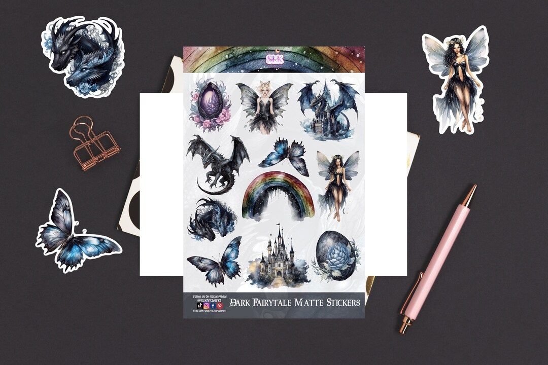 Dark Fairytale Stickers Durable Waterproof Vinyl Stickers Fairycore ...