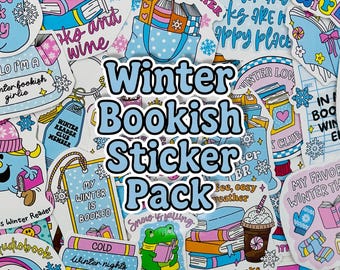 Winter Bookish Sticker Pack | Cozy Reading Vibes | Book Lover Stickers | Winter Aesthetic