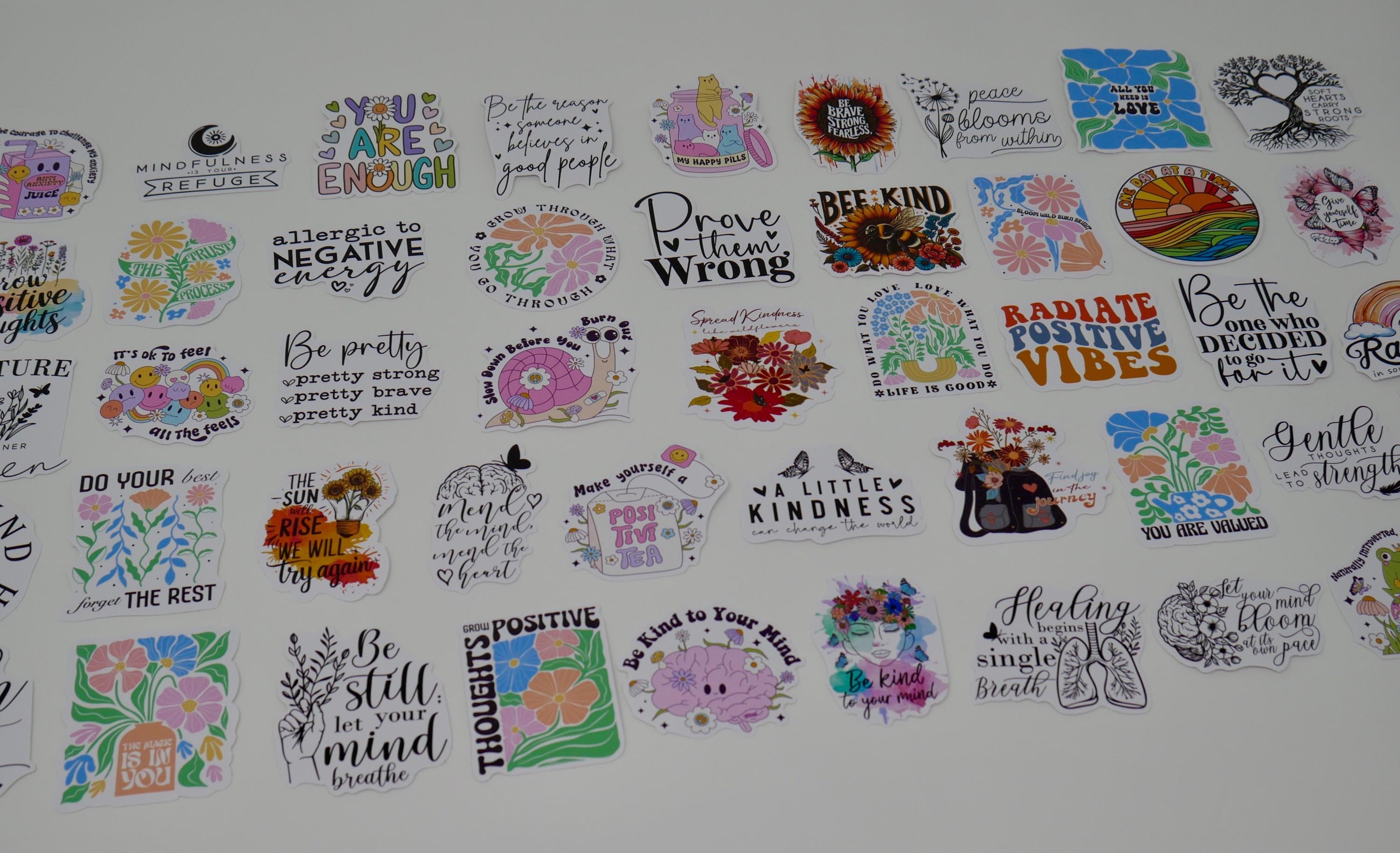 Positive Affirmations Sticker Pack: Waterproof Vinyl Decals - Etsy