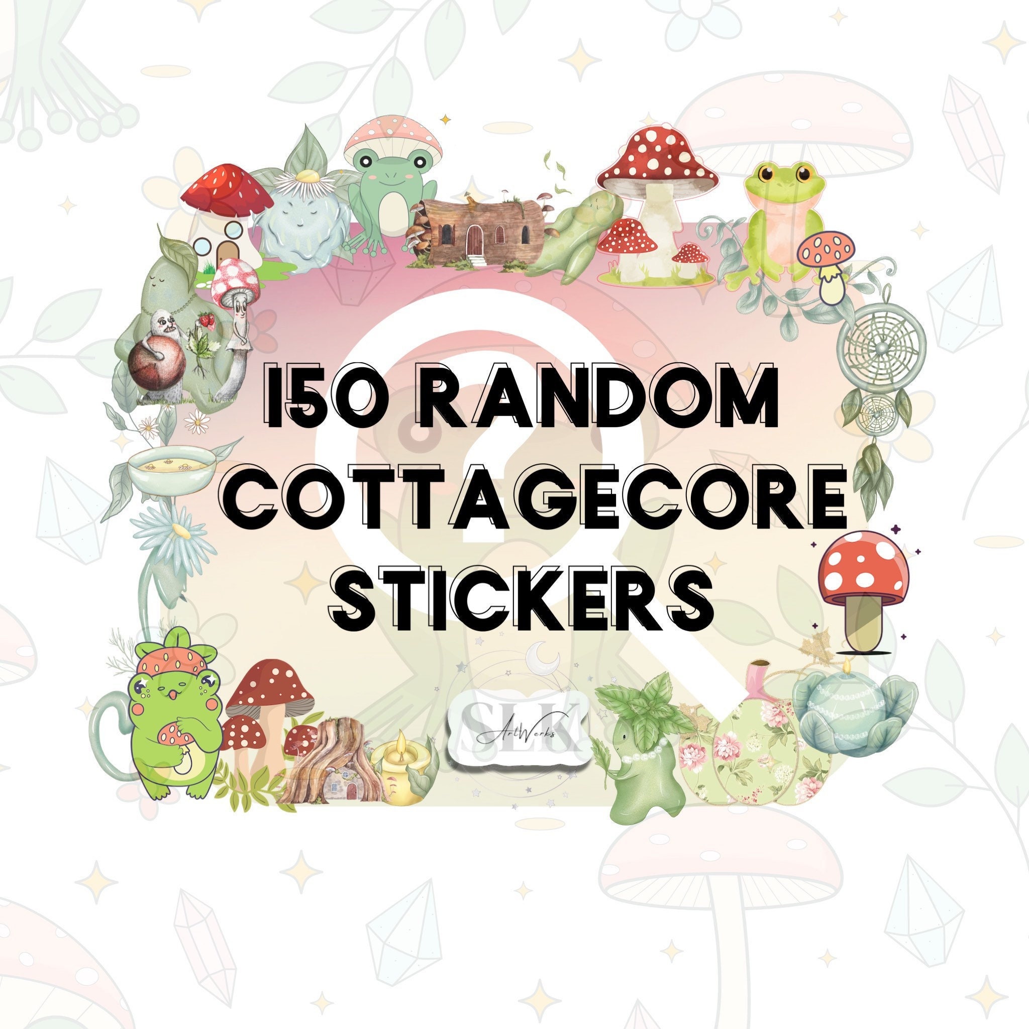 150 Random Cottagecore Waterproof Vinyl Stickers Durable Vinyl