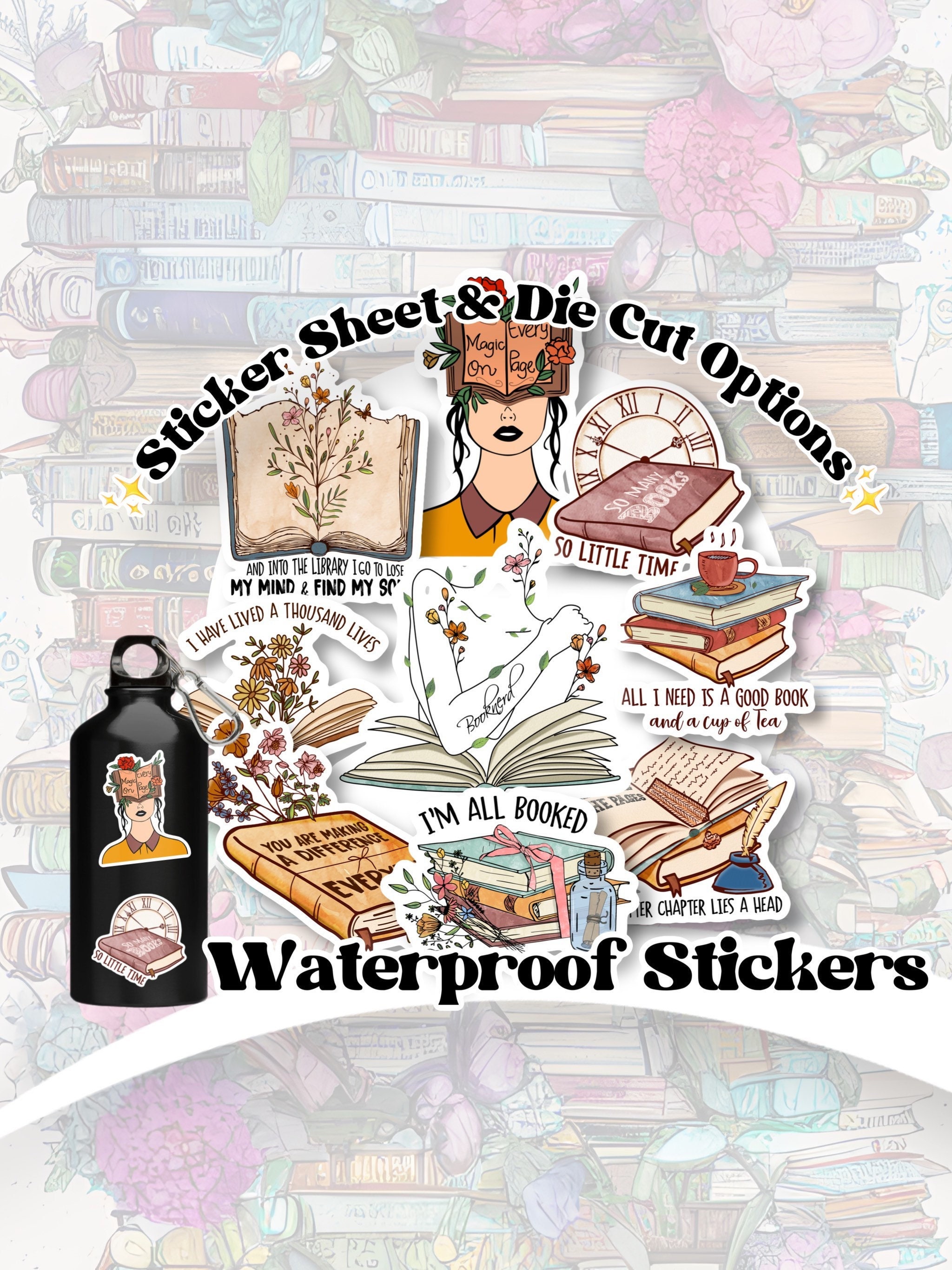 150 Random Cottagecore Waterproof Vinyl Stickers Durable Vinyl